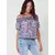 KOROSHI Bluza modra/lila/bela