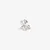 Uhani Off-White Bling Arrow Mono Earring Silver/ Black Universal