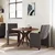 vidaXL Jedilni stoli s kolesom 2 pcs Temno rjava 57 x 66 x 94 cm blago