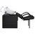 Stolica za šampon Crna i bijela 136 x 60 x 92 cm PVC