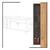 Wallity Komoda Pagina 140x86x40cm Hrast-Tamnosiva