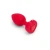 b-Vibe Vibrating Heart Plug M/L Red