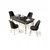 Hanah Home Trpezarijski set, 5 komada, Crni
