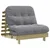 Futon na razvlačenje s madracem 80 x 206 x 11 cm od borovine