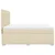 Vidaxl Box spring postelja z vzmetnico krem 200x200 cm blago