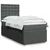 Vidaxl Box spring postelja z vzmetnico temno siva 90x190 cm blago