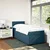 Box spring postelja z vzmetnico temno modra 80x200 cm žamet