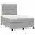 Vidaxl Box spring postelja z vzmetnico LED sv. siva 120x190 cm blago