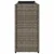 Vrtna sadilica s 2 posude siva 90 x 20 x 40 cm od poliratana