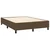 Vidaxl Box spring postelja z vzmetnico LED temno rjava 140x190cm blago