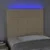 Vidaxl LED posteljno vzglavje krem 80x5x118/128 cm blago