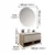 HANAH HOME Kupatilski ormarić sa umivaonikom i ogledalom (2 komada) Elegant Light Walnut
