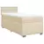VIDAXL Box spring postelja z vzmetnico krem 90x190 cm blago