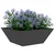 Vrtna saksija 5 pcs Crna 40 x 40 x 15 cm Čelična vrata