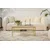 Hanah Home Klub sto Asude, 95x42x55 cm, Krem-zlatne boje