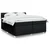 Vidaxl Box spring postelja z vzmetnico črn 200x200 cm blago