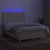Vidaxl Box spring postelja z vzmetnico LED krem 140x190 cm blago