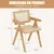 Costway Set 4 jedilnih stolov 50x52x81 cm naravne barve