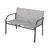 Vrtni komplet LOUNGE s stoli, klopjo in mizico, siv