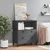 Regal za knjige VIKEN antracit sivi 80 x 40 x 90 cm drveni