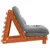 Futon na razvlačenje s madracem smeđi 70 x 206 x 11 cm borovina