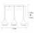 Opviq Yildo 6877 Visilica, E27, 3x40W, IP20, Crna