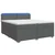 vidaXL Postelja boxspring z vzmetnico Temno siva 200 x 200 cm Blago