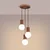 Sollux SL.1735 - Luster na sajli HALO 3xG9/8W/230V, prečnik 25 cm, braon