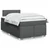 Vidaxl Box spring postelja z vzmetnico temno siva 120x190 cm blago