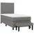 Vidaxl Box spring postelja z vzmetnico temno siva 90x200 cm blago