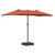 Vrtni suncobran Terakota 385 x 209 x 244 cm Poliester