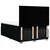 Vidaxl Box spring posteljni z vzmetnico črn 140x190 cm blago