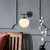 Opviq Roe 10715 Zidna lampa, Crno-Bela