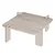 Hanah Home klub sto Marais, 117 cm, travertin
