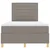 Vidaxl LED Box Spring Postelja z vzmetnico Taupe 120 x 200 cm blago