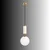 Opviq luster Moira-20206-A, 1 × E27, bež