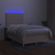vidaXL vidaXL Box spring postelja z vzmetnico LED krem 120x190 cm blago, (21128129)