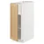 METOD Podni element s policama, bela/Forsbacka hrastovina, 30x60 cm