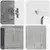 Set TV komoda FLORIN 3 pcs Betonski sivi Konstruirano drvo