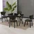 HANAH HOME Set Trpezarijski sto i 4 stolice Elma Green Black