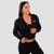 GymBeam Ženski duks TRN Zip-Up Black