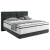 Carryhome POSTELJA BOXSPRING 140 cm x 200 cm , tekstil črna