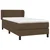 Vidaxl Box spring postelja z vzmetnico temno rjava 90x200 cm blago