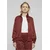 Womens retro running jacket dark rust