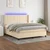 Krevet box spring s madracem LED krem 180x200 cm od tkanine