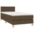 Krevet box spring s madracem LED tamnosmeđi 80 x 200 cm tkanina