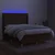 Vidaxl Box spring postelja z vzmetnico LED temno rjava 140x200cm blago