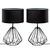 Opviq Set Stonih lampi Diamond-S-705, 25x25x43 cm, IP20, 2 komada, Crna