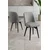 Hanah Home set trpezarijskih stolica Jiva 6 kom, siva tkanina Babyface, crne metalne noge