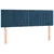 Vidaxl Box spring postelja z vzmetnico LED temno modra 140x200cm žamet